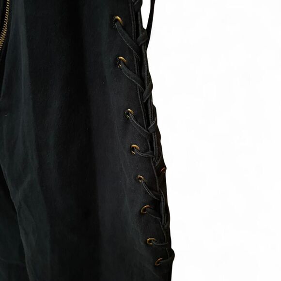 Women's Black and Navy Jumpsuit - Picture 3 of 5